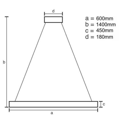 LED šviesos reguliavimas krištolas Sietynas ant stygos LED/80W/230V 3000-6500K auksas + nuotolinio valdymo pultas