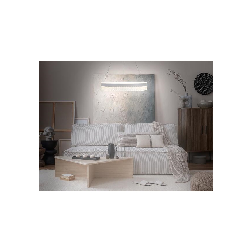 LED Pritemdomas krištolo pakabinamas sietynas LED/80W/230V 3000-6500K baltas + nuotolinio valdymo pultas