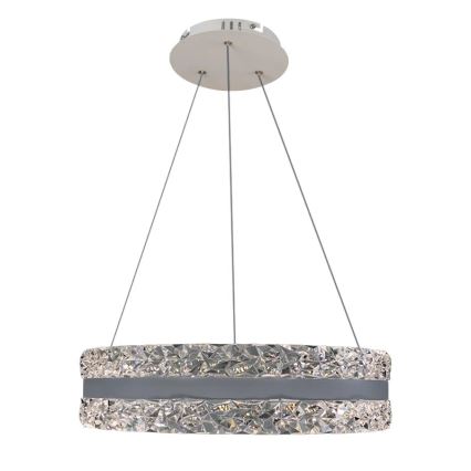 LED Pritemdomas krištolo pakabinamas sietynas  LED/80W/230V 3000-6500K baltas + nuotolinio valdymo pultas
