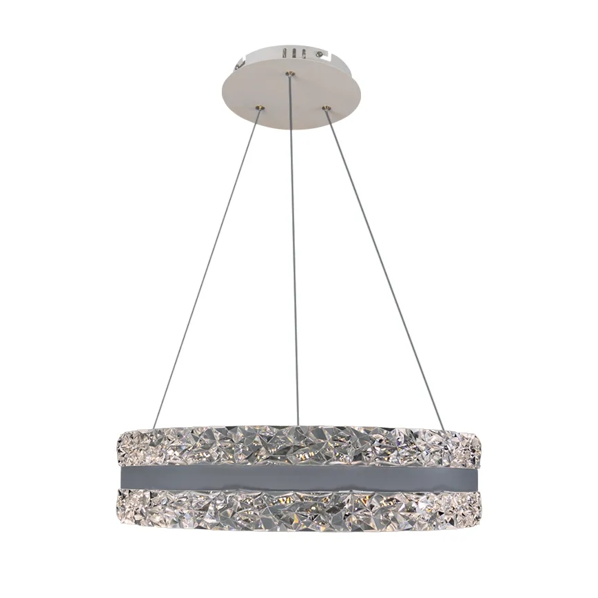 LED Pritemdomas krištolo pakabinamas sietynas  LED/80W/230V 3000-6500K baltas + nuotolinio valdymo pultas