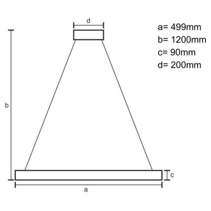 LED Reguliuojamas pakabinamas sietynas LED/80W/230V 3000-6500K juoda + nuotolinio valdymo pultas