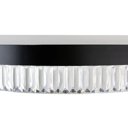 LED Pritemdomas krištolo pakabinamas sietynas LED/80W/230V 3000-6500K juodas + nuotolinio valdymo pultas