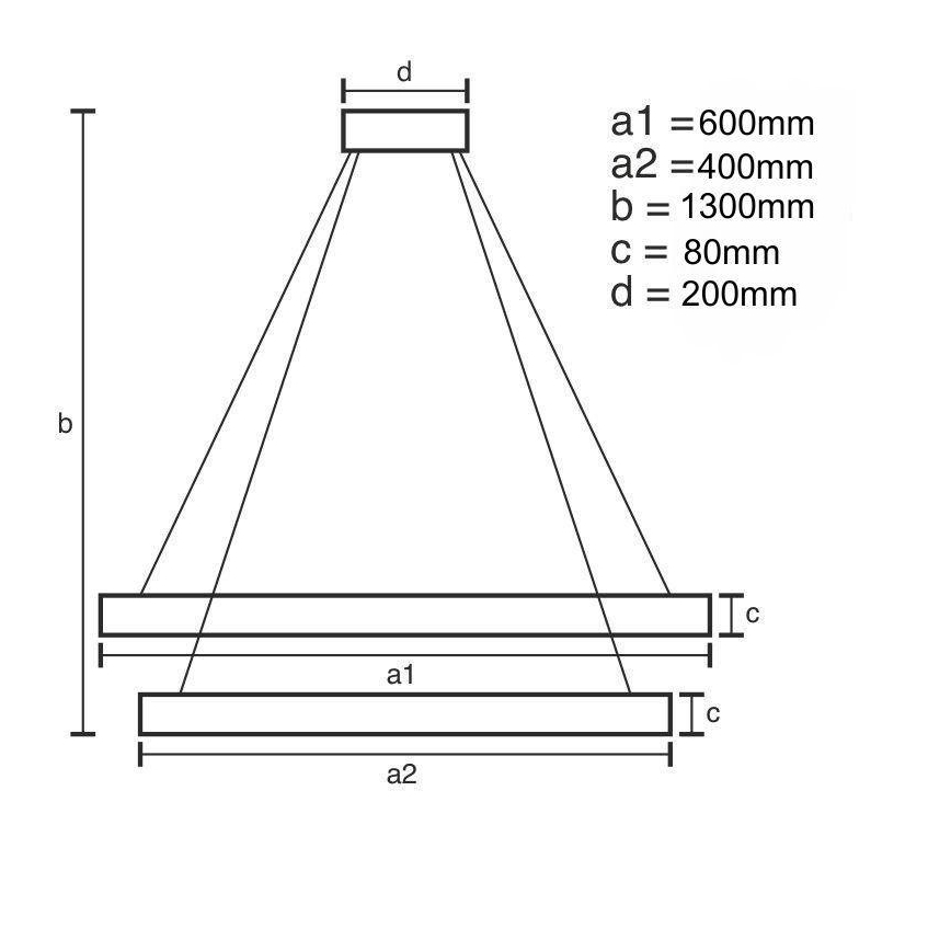 LED Reguliuojamas pakabinamas sietynas LED/80W/230V 3000-6500K + nuotolinio valdymo pultas