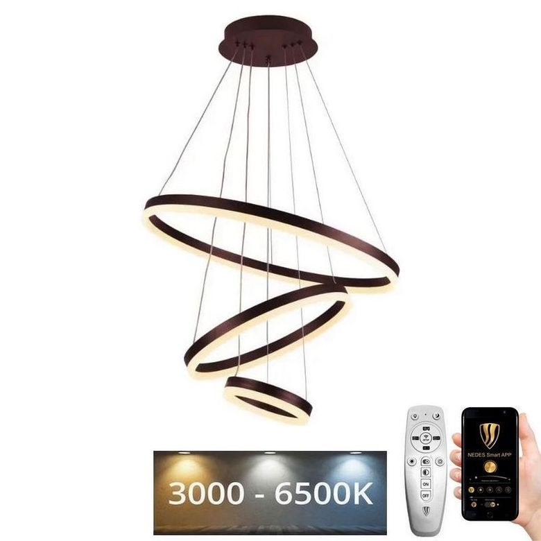 LED Reguliuojamas pakabinamas sietynas LED/85W/230V 3000-6500K diametras 60 cm + nuotolinio valdymo pultas