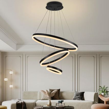 LED Reguliuojamas pakabinamas sietynas LED/85W/230V 3000-6500K diametras 60 cm + nuotolinio valdymo pultas