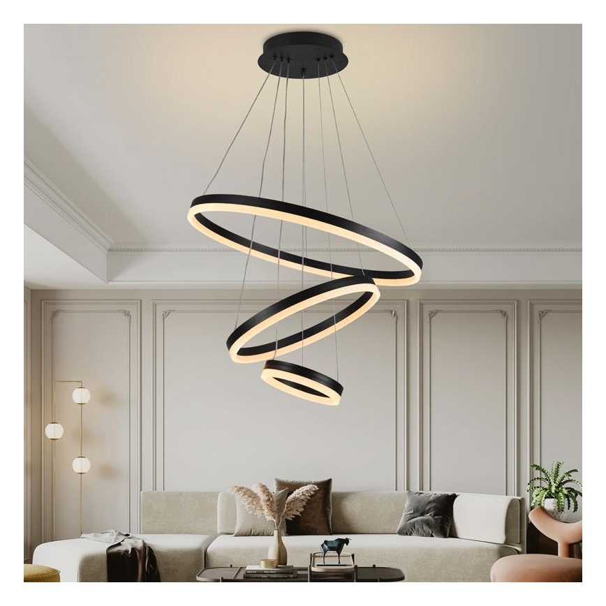 LED Reguliuojamas pakabinamas sietynas LED/85W/230V 3000-6500K diametras 60 cm + nuotolinio valdymo pultas