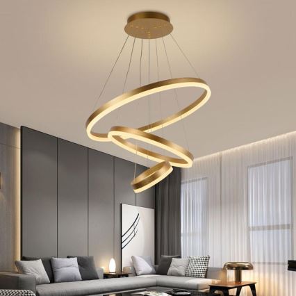 LED Reguliuojamas pakabinamas sietynas LED/85W/230V 3000-6500K diametras 60 cm + nuotolinio valdymo pultas