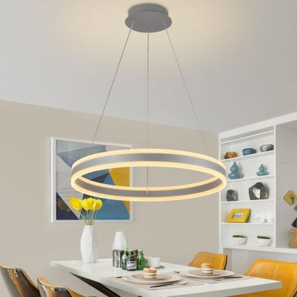 LED Reguliuojamas pakabinamas sietynas LED/85W/230V 3000-6500K diametras 60 cm + nuotolinio valdymo pultas