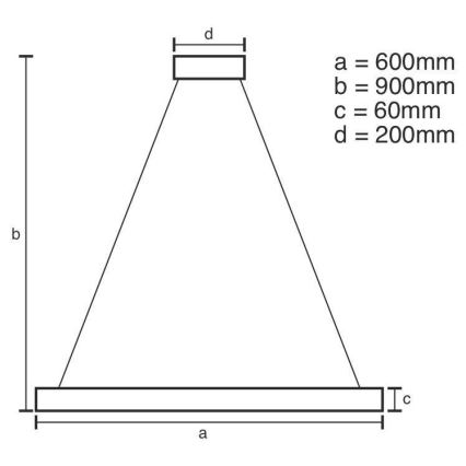 LED Reguliuojamas pakabinamas sietynas LED/85W/230V 3000-6500K diametras 60 cm + nuotolinio valdymo pultas