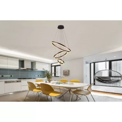 LED Reguliuojamas pakabinamas sietynas LED/85W/230V 3000-6500K diametras 60 cm + nuotolinio valdymo pultas