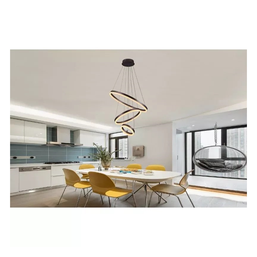 LED Reguliuojamas pakabinamas sietynas LED/85W/230V 3000-6500K diametras 60 cm + nuotolinio valdymo pultas