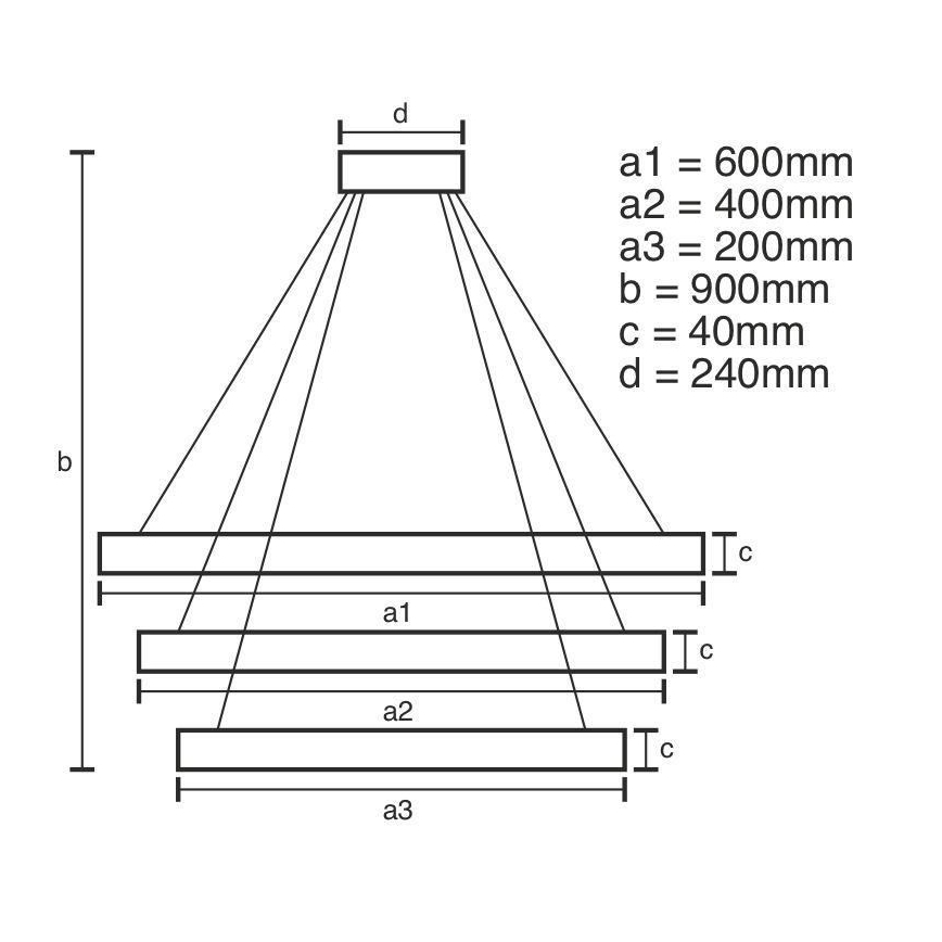 LED Reguliuojamas pakabinamas sietynas LED/85W/230V 3000-6500K diametras 60 cm + nuotolinio valdymo pultas