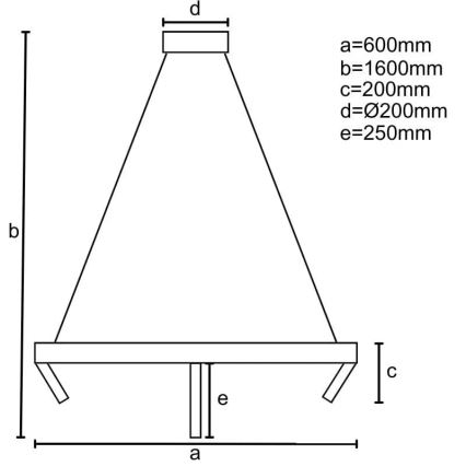 LED Reguliuojamas pakabinamas sietynas LED/85W/230V 3000-6500K + nuotolinio valdymo pultas