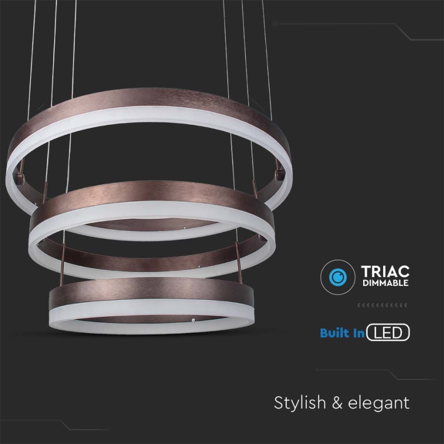 LED Reguliuojamas pakabinamas sietynas LED/86W/230V 3000K ruda