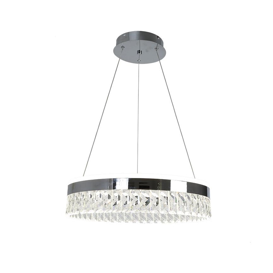 LED Pritemdomas krištolo pakabinamas sietynas LED/90W/230V 3000-6500K blizgus chromas + nuotolinio valdymo pultas