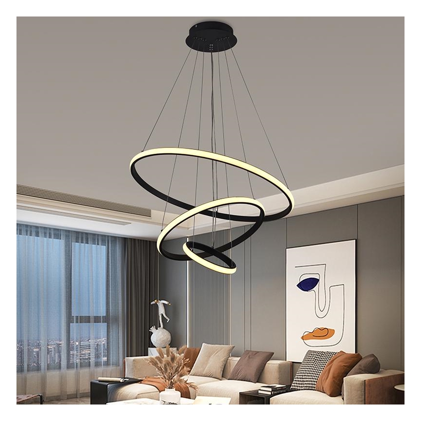 LED Reguliuojamas pakabinamas sietynas LED/90W/230V 3000-6500K + valdymo pultas