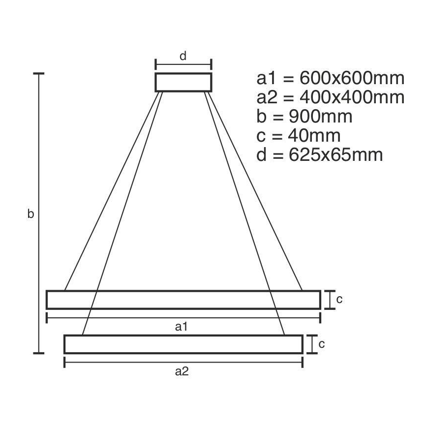 LED Reguliuojamas pakabinamas sietynas LED/90W/230V 3000-6500K + valdymo pultas