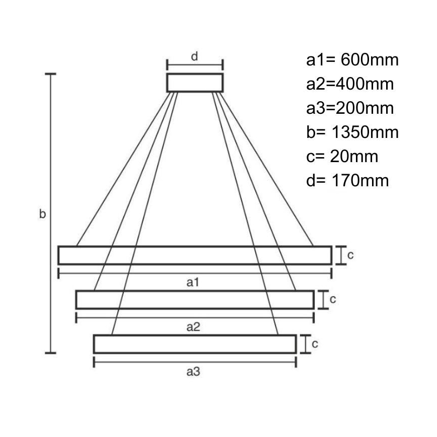 LED Reguliuojamas pakabinamas sietynas LED/90W/230V 3000-6500K + valdymo pultas