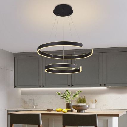 LED reguliuojamas šviestuvas ant laido LED/120W/230V 3000-6500K skersmuo 60 cm + nuotolinis valdymas