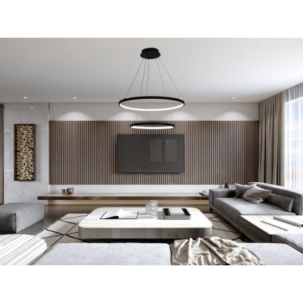 LED reguliuojamas šviestuvas ant laido LED/75W/230V 3000-6500K skersmuo 60 cm + nuotolinis valdymas