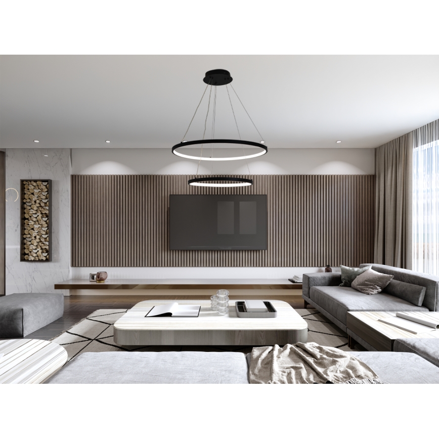 LED reguliuojamas šviestuvas ant laido LED/75W/230V 3000-6500K skersmuo 60 cm + nuotolinis valdymas