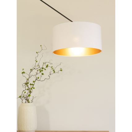 LED reguliuojamas pakabinamas šviestuvas su strypu GORTA 1xE27/60W/230V balta/auksinė