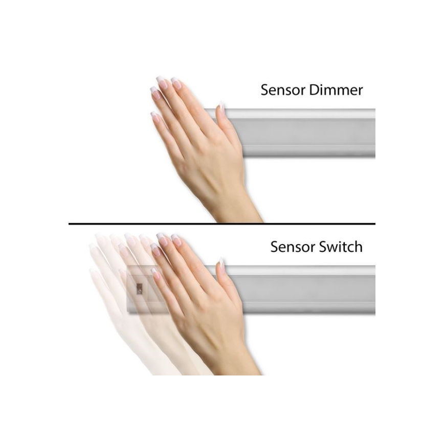 LED Reguliuojamas po virtuvės spintele esantis šviestuvas su jutikliu LED/5W/12/230V