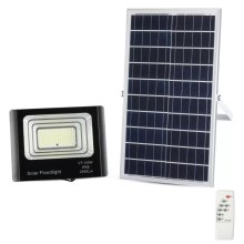 LED Reguliuojamas saulės energijos prožektorius LED/35W/10V 4000K IP65 + valdymo pultas