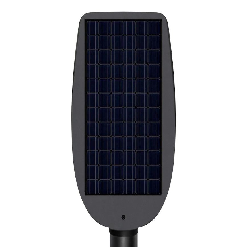 LED reguliuojama saulės gatvės lempa su jutikliu VENICE LED/200W/3,2V 12000 mAh IP65 juoda + nuotolinis valdymas