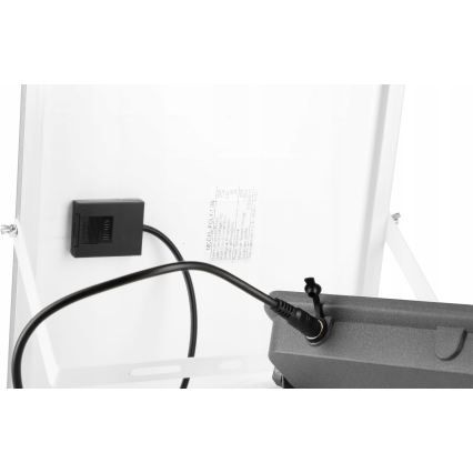 Reguliuojamas LED saulės prožektorius LED/100W/3,2V 5000K 10500 mAh IP65 juodas + su nuotoliniu pulteliu