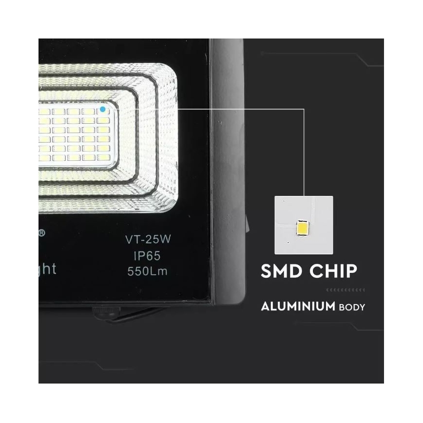 LED reguliuojamas saulės prožektorius LED/12W/3,2V 6000K IP65 5000 mAh + nuotolinis valdymas