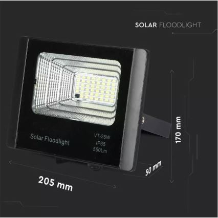 LED reguliuojamas saulės prožektorius LED/12W/3,2V 6000K IP65 5000 mAh + nuotolinis valdymas