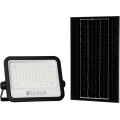 LED reguliuojamas saulės prožektorius LED/200W/3,2V 2000-8000K IP65 10000 mAh juodas + nuotolinio valdymo pultas