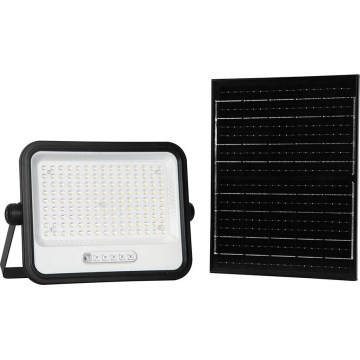 LED reguliuojamas saulės prožektorius LED/300W/3,2V 2000-8000K IP65 15000 mAh juodas + nuotolinis valdymas