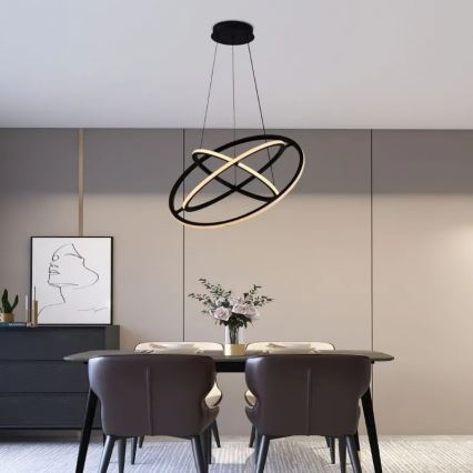 LED reguliuojamas šviestuvas ant laido LED/105W/230V 3000-6500K skersmuo 60 cm + nuotolinis valdymas