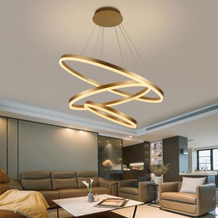 LED reguliuojamas šviestuvas ant laido LED/125W/230V 3000-6500K skersmuo 80 cm + nuotolinis valdymas