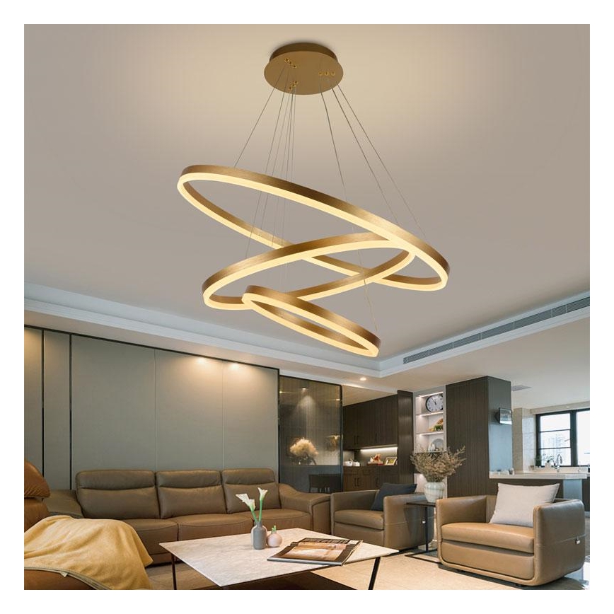 LED reguliuojamas šviestuvas ant laido LED/125W/230V 3000-6500K skersmuo 80 cm + nuotolinis valdymas