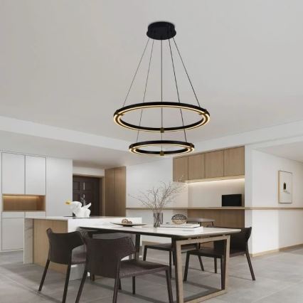 LED reguliuojamas šviestuvas ant laido LED/130W/230V 3000-6500K skersmuo 60 cm + nuotolinis valdymas