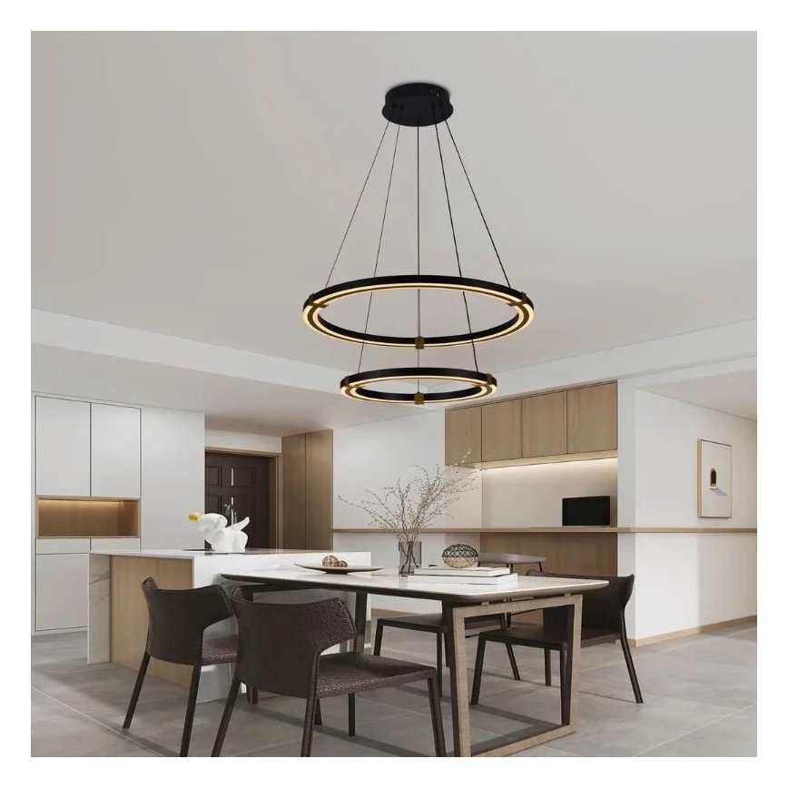 LED reguliuojamas šviestuvas ant laido LED/130W/230V 3000-6500K skersmuo 60 cm + nuotolinis valdymas