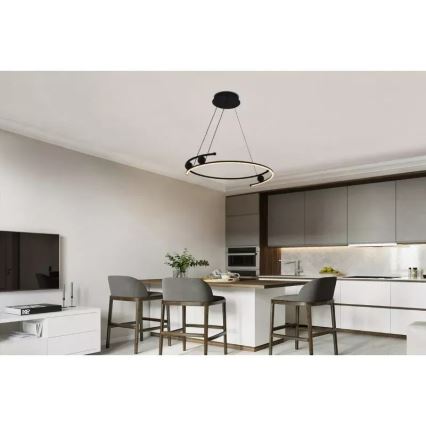 LED reguliuojamas šviestuvas ant laido LED/50W/230V 3000-6500K skersmuo 60 cm + nuotolinis valdymas