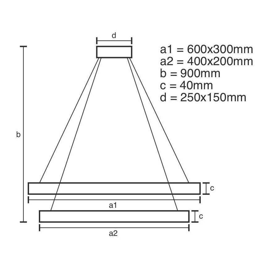 LED reguliuojamas šviestuvas ant laido LED/65W/230V 3000-6500K + nuotolinis valdymas