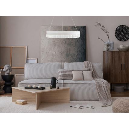 LED reguliuojamas krištolinis šviestuvas ant laido LED/80W/230V 3000-6500K baltas + nuotolinis valdymas