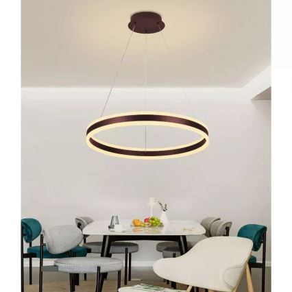 LED reguliuojamas šviestuvas ant laido LED/85W/230V 3000-6500K skersmuo 60 cm + nuotolinis valdymas
