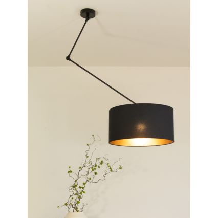 LED reguliuojamas šviestuvas ant strypo GORTA 1xE27/60W/230V juoda/auksinė