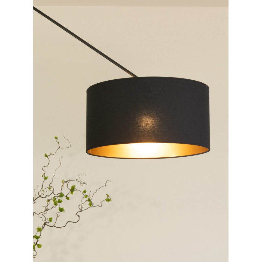 LED reguliuojamas šviestuvas ant strypo GORTA 1xE27/60W/230V juoda/auksinė
