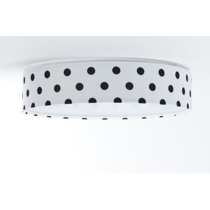 LED Reguliuojamas lubinis šviestuvas SMART GALAXY KIDS LED/24W/230V 3000-6500K taškai balti/juodi + nuotolinio valdymo pultas