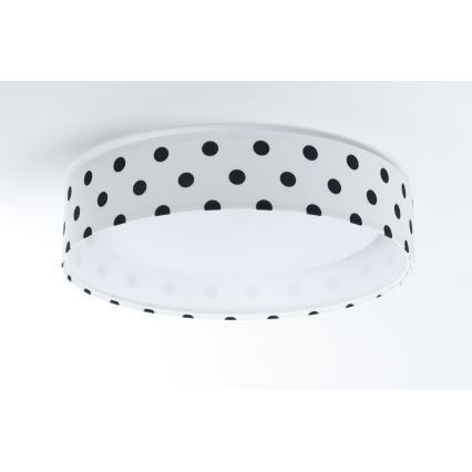 LED Reguliuojamas lubinis šviestuvas SMART GALAXY KIDS LED/24W/230V 3000-6500K taškai balti/juodi + nuotolinio valdymo pultas