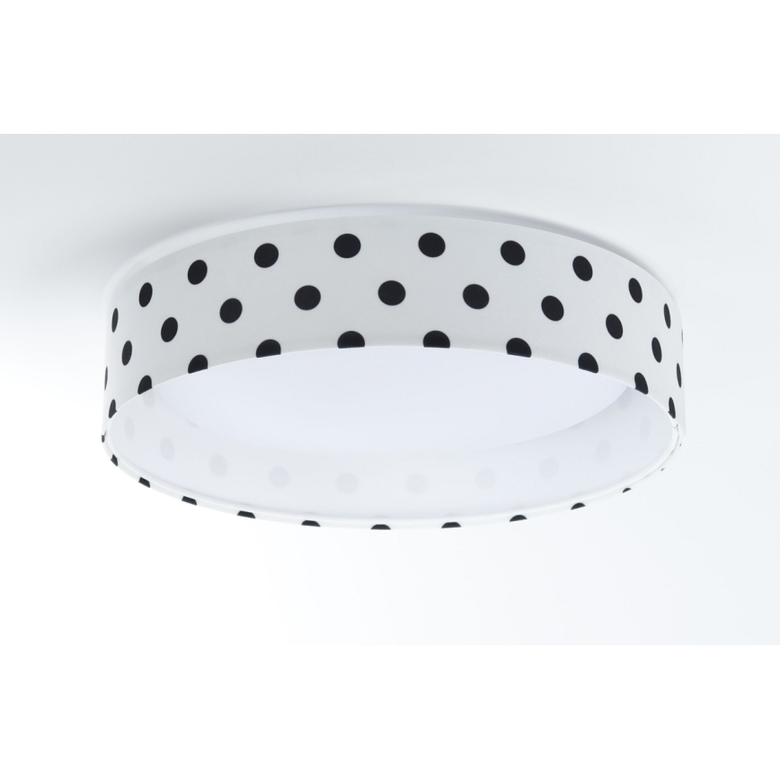 LED Reguliuojamas lubinis šviestuvas SMART GALAXY KIDS LED/24W/230V 3000-6500K taškai balti/juodi + nuotolinio valdymo pultas