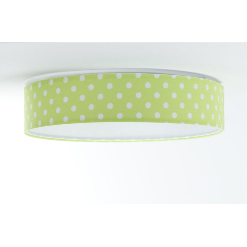 LED Reguliuojamas lubinis šviestuvas SMART GALAXY KIDS LED/24W/230V 3000-6500K taškai žalia/balta + nuotolinio valdymo pultas