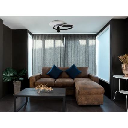 LED Pritemdomas lubinis šviestuvas LED/65W/230V 3000-6500K balta/juoda + nuotolinio valdymo pultas